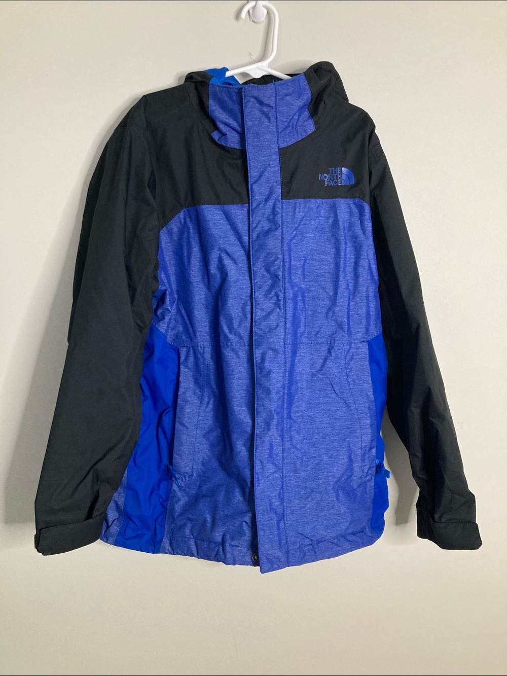 The North Face Hyvent Kids Blue and Black Hooded Rain Jacket